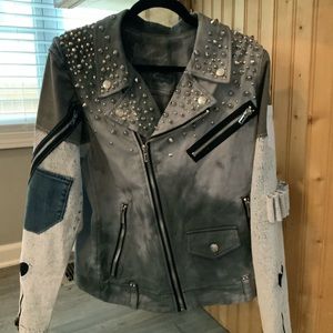 Grey/Silver Moto Jacket